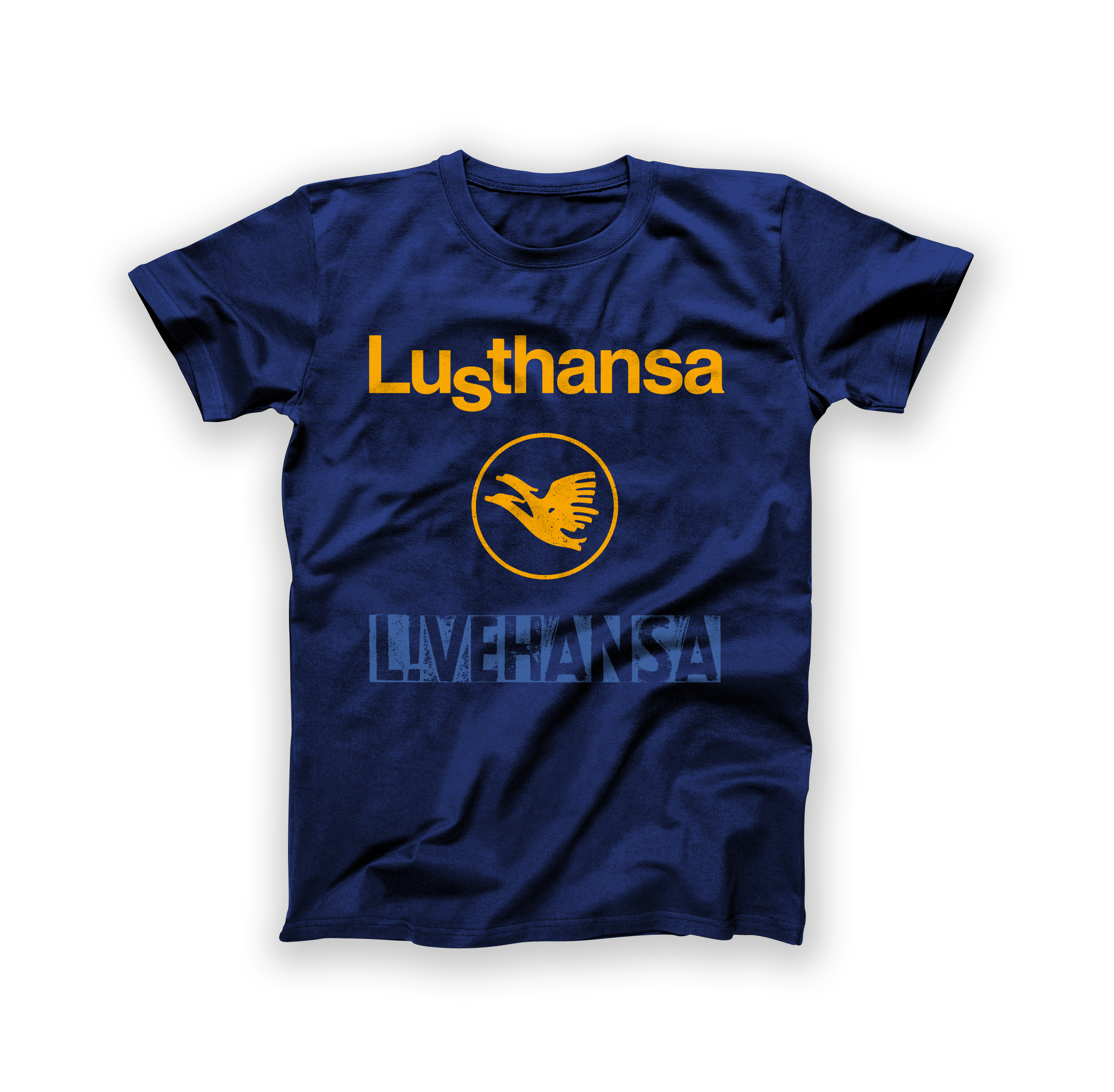 Lusthansa Blank T-Shirts blau